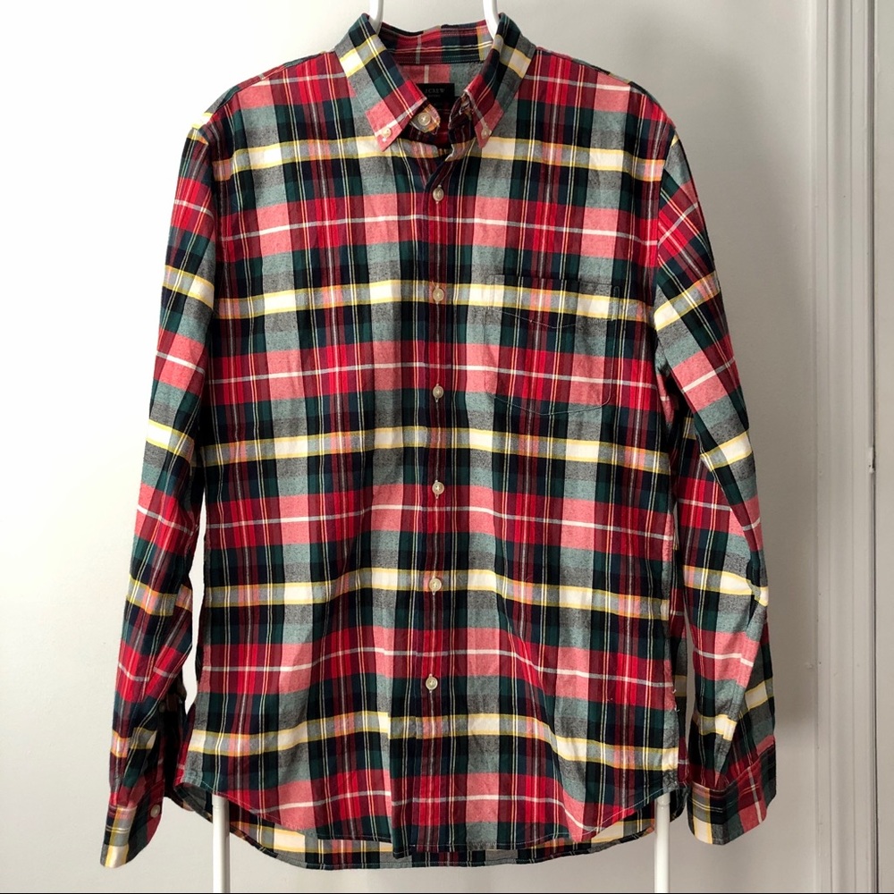 JCrew Holiday Plaid Oxford